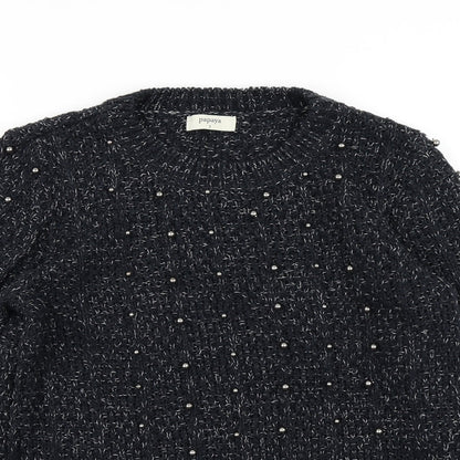 Womens UK Size S Papaya Black Pullover Jumper
