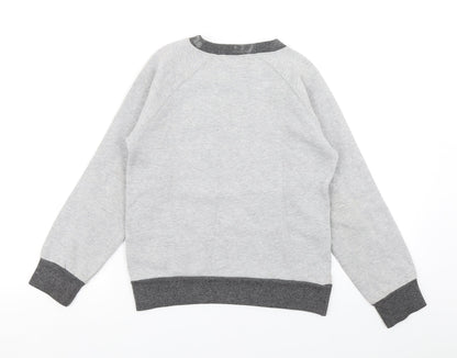 Baci & Abbracci Boys Grey Colourblock  Pullover Sweatshirt Size S