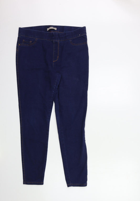 Denim & Co. Womens Blue  Denim Skinny Jeans Size 14 L27 in