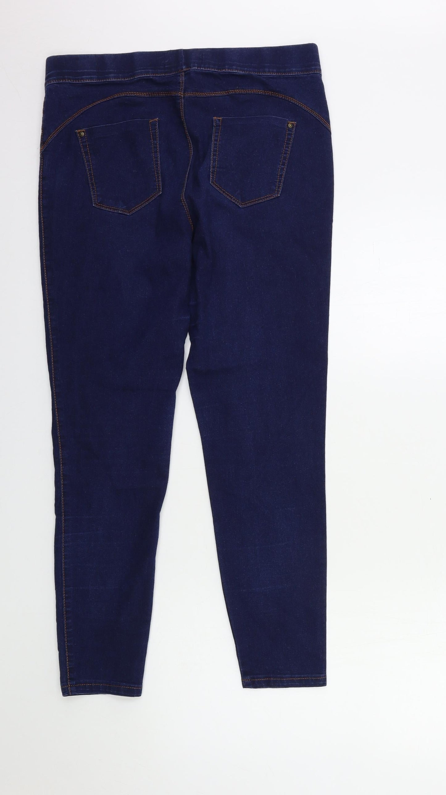 Denim & Co. Womens Blue  Denim Skinny Jeans Size 14 L27 in