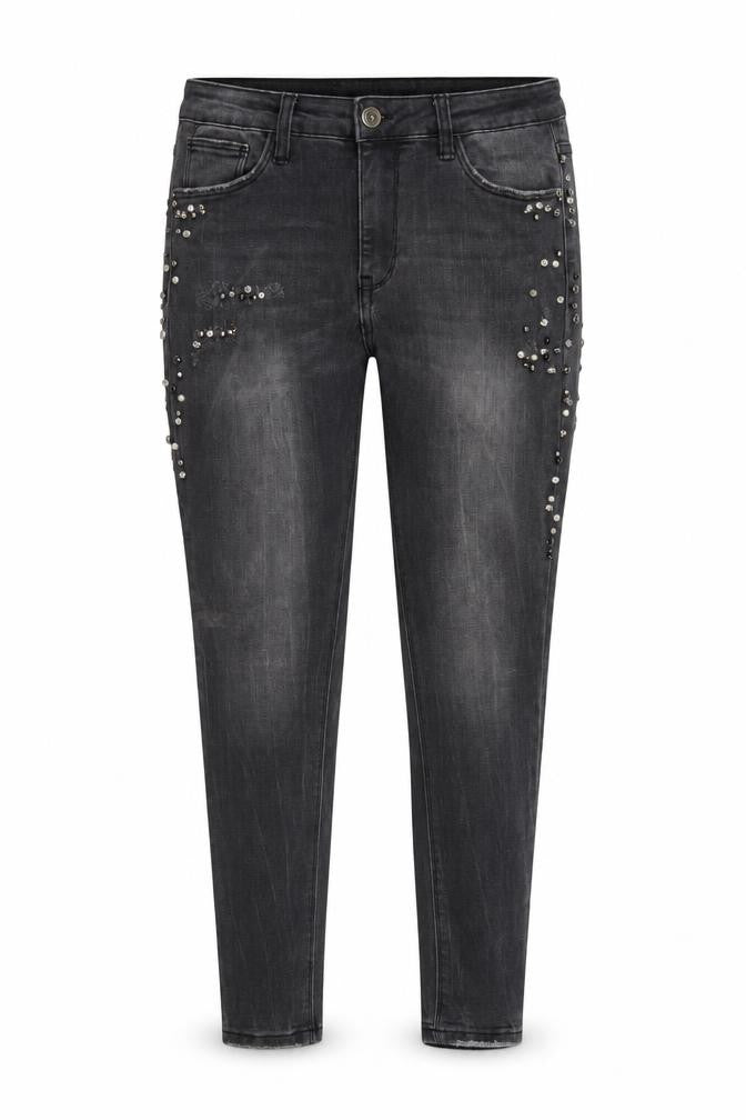 Womens UK Size 26 in Queen Hearts Regular Fit Skinny Black Jeans