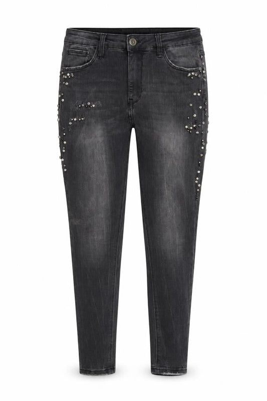 Womens UK Size 26 in Queen Hearts Regular Fit Skinny Black Jeans