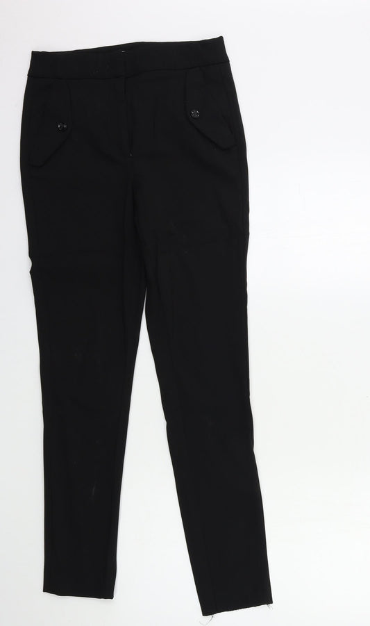 Womens UK Size 8 H&M Regular Fit  Black Trousers