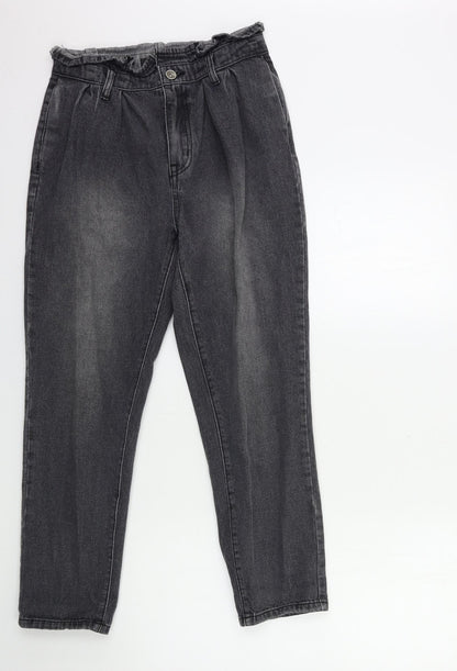 reality Womens Black  Denim Mom Jeans Size S L26 in