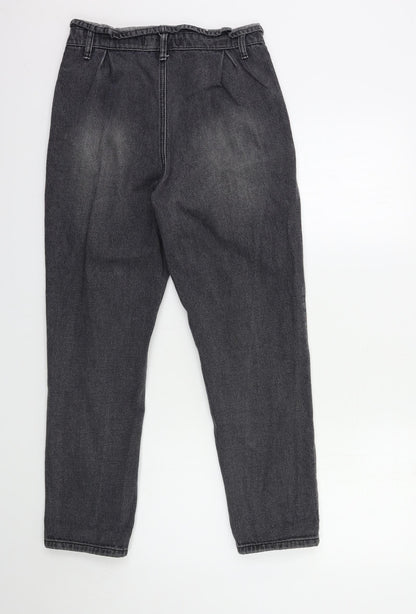 reality Womens Black  Denim Mom Jeans Size S L26 in