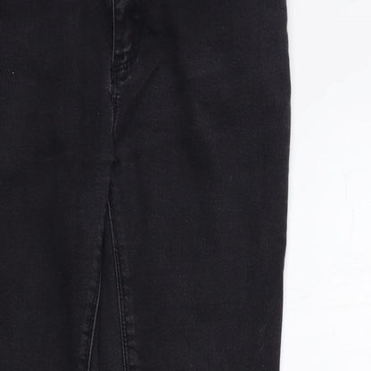 Denim & Co. Womens Black  Denim Skinny Jeans Size 14 L27 in