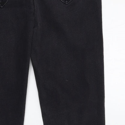 Denim & Co. Womens Black  Denim Skinny Jeans Size 14 L27 in