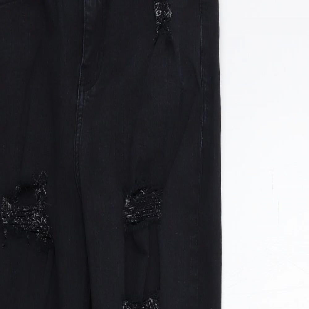 Topshop Womens Black  Denim Skinny Jeans Size 30 in L32 in