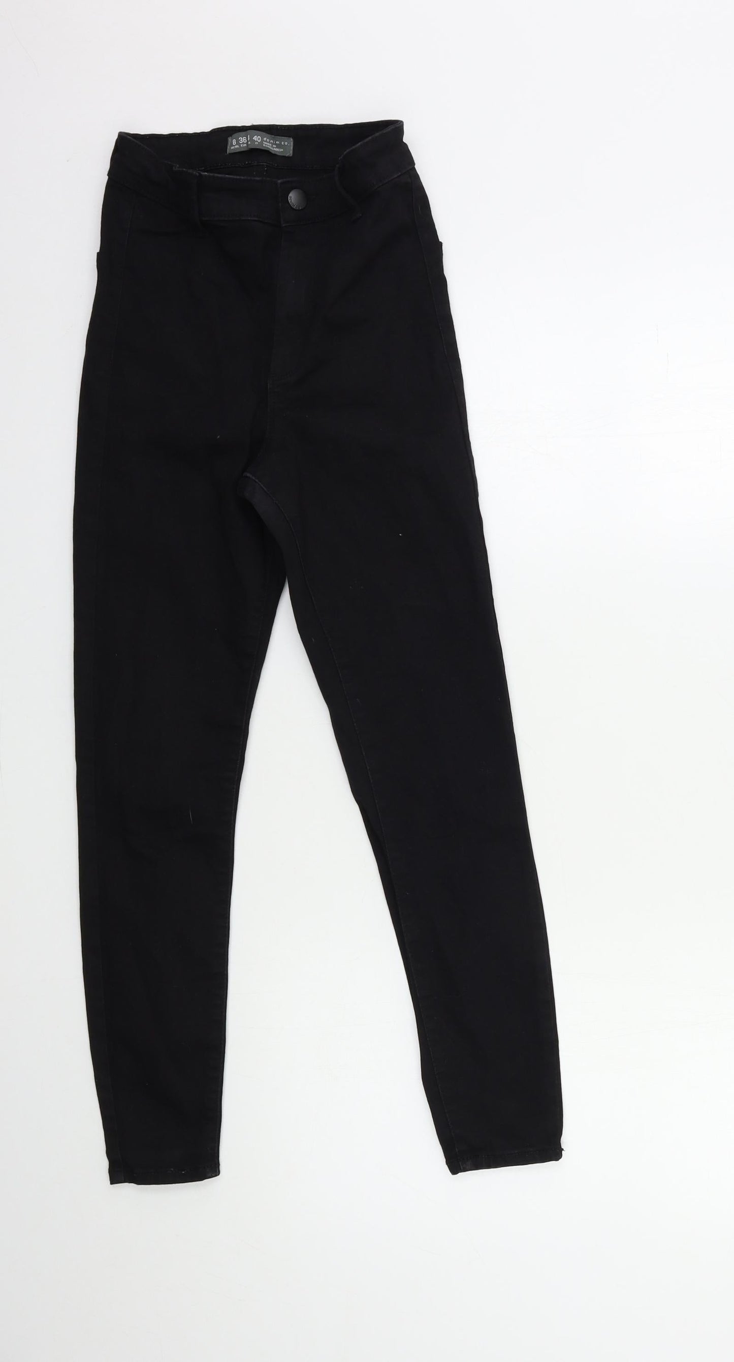 Denim & Co. Womens Black  Denim Skinny Jeans Size 8 L25 in