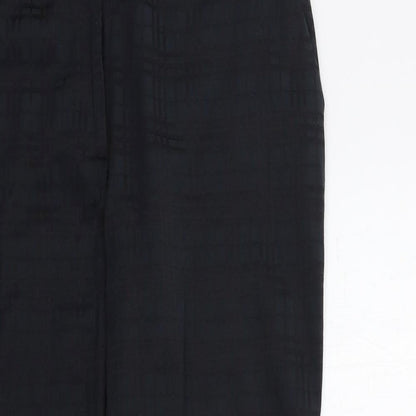 TU Womens Black Check  Trousers  Size 14 L20 in