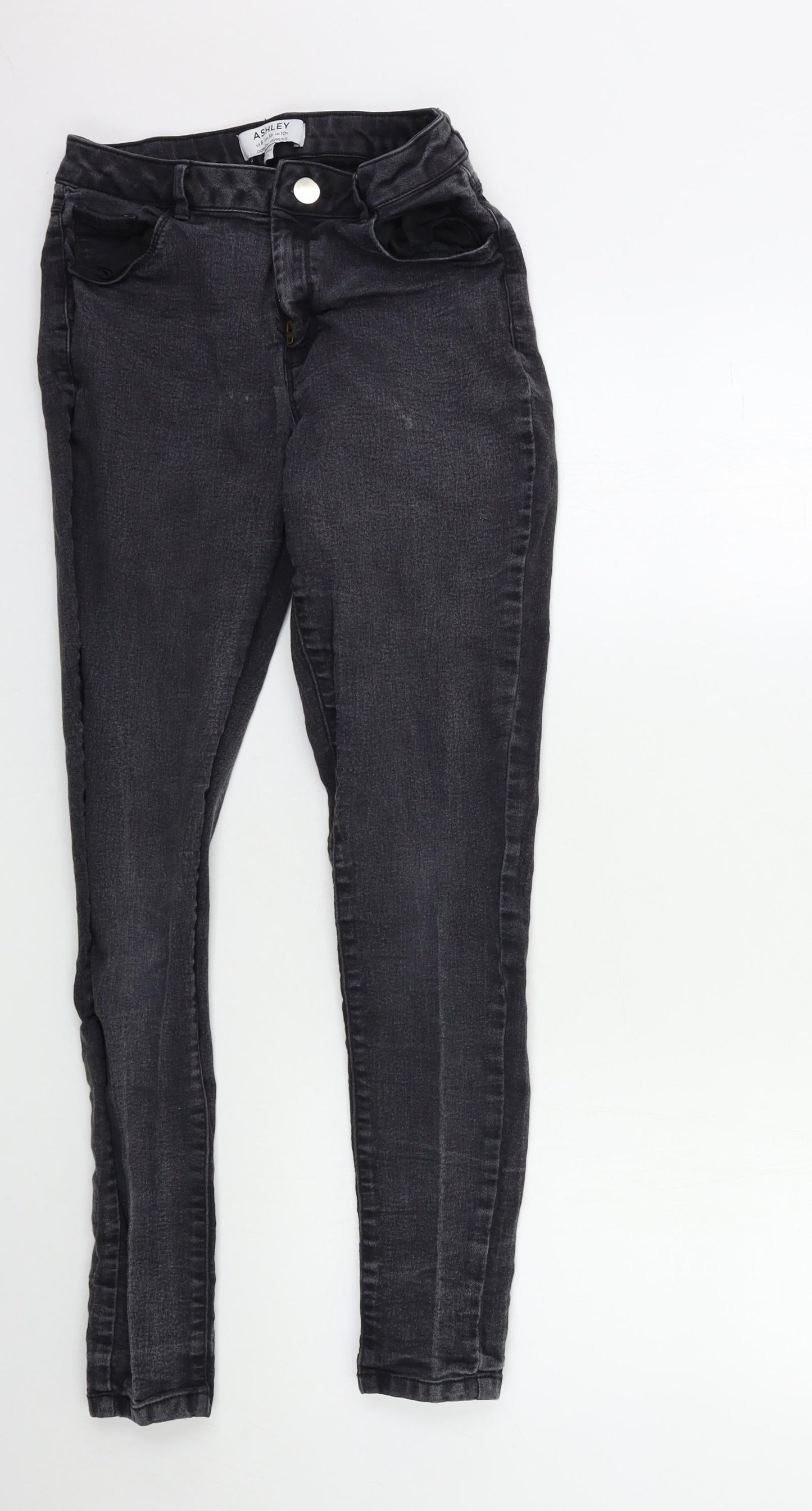 Dorothy Perkins Womens Black  Denim Skinny Jeans Size 10 L29 in