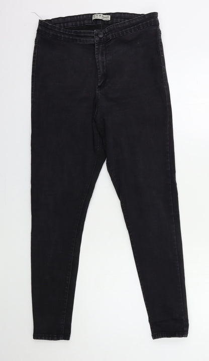 Denim & Co. Womens Black  Denim Skinny Jeans Size 8 L26 in