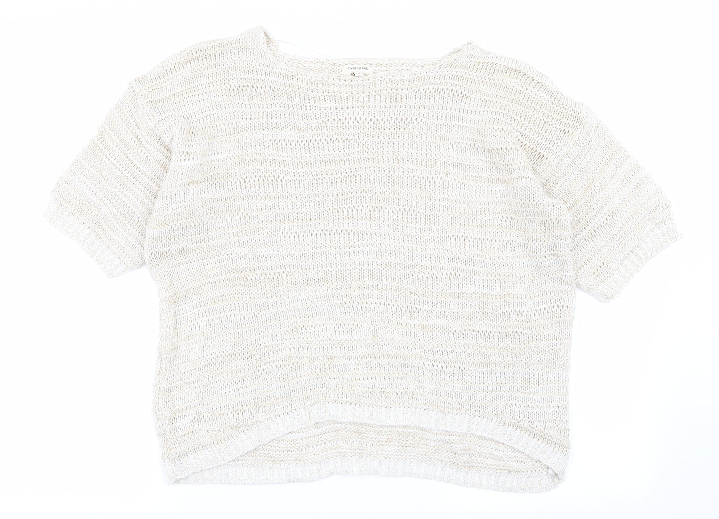 Womens UK Size 8 River Island Beige Pullover Jumper