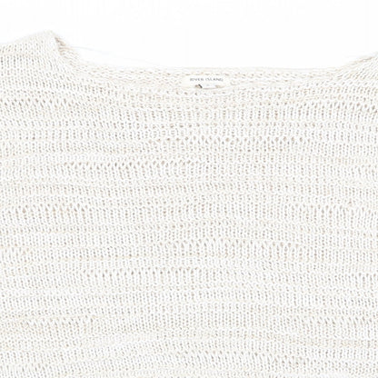 Womens UK Size 8 River Island Beige Pullover Jumper