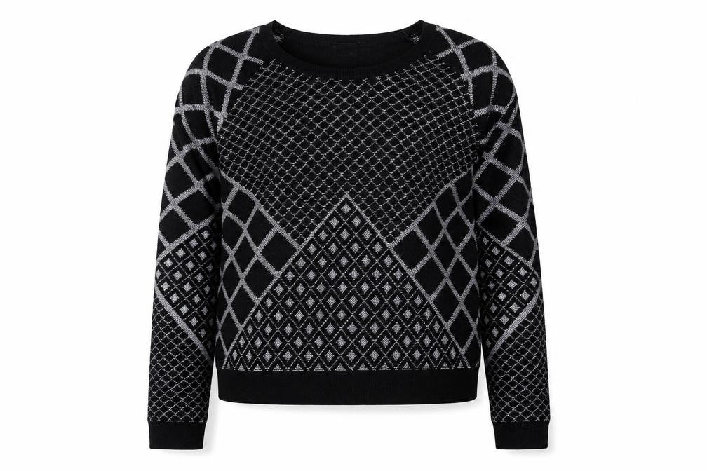 Womens UK Size L Sparkle & Fade Black Pullover Jumper