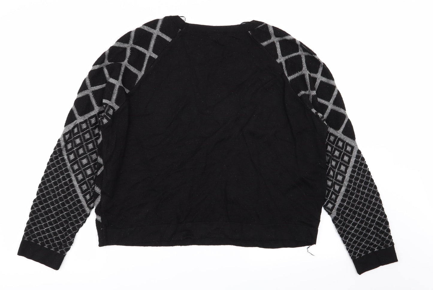 Womens UK Size L Sparkle & Fade Black Pullover Jumper