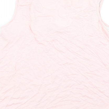 Asda George Womens Pink Solid  Top Pyjama Top Size 12