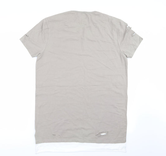 Mens UK Size S ASOS Beige  T-Shirt