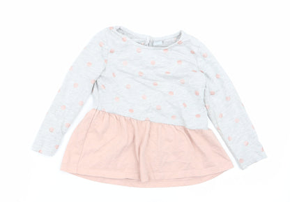 TU Girls Multicoloured Polka Dot  Basic T-Shirt Size 2-3 Years