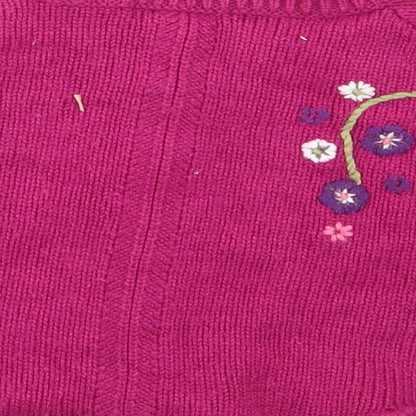 John Lewis Girls Purple Floral  Flare Skirt Size 9-12 Months