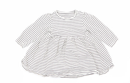 M&S Girls Multicoloured Striped  Fit & Flare  Size 9-12 Months