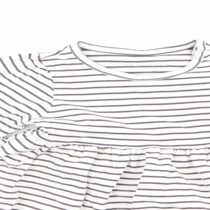 M&S Girls Multicoloured Striped  Fit & Flare  Size 9-12 Months