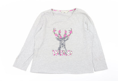 Primark Womens Grey Solid  Top Pyjama Top Size 14