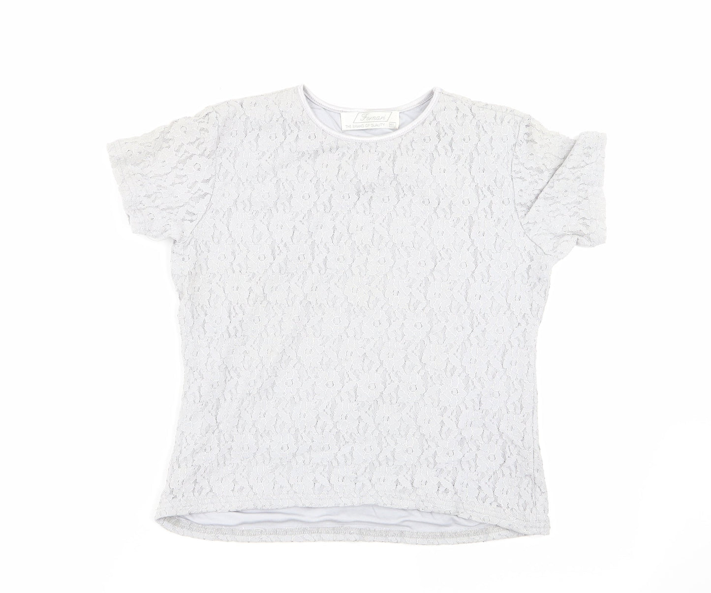 Womens UK Size M Preworn Grey Basic T-Shirt