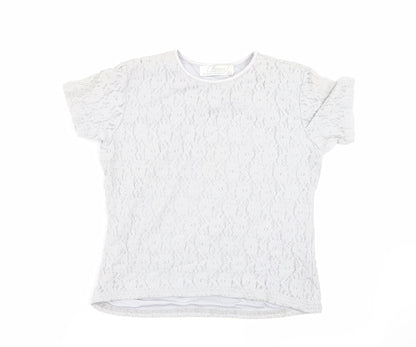 Womens UK Size M Preworn Grey Basic T-Shirt