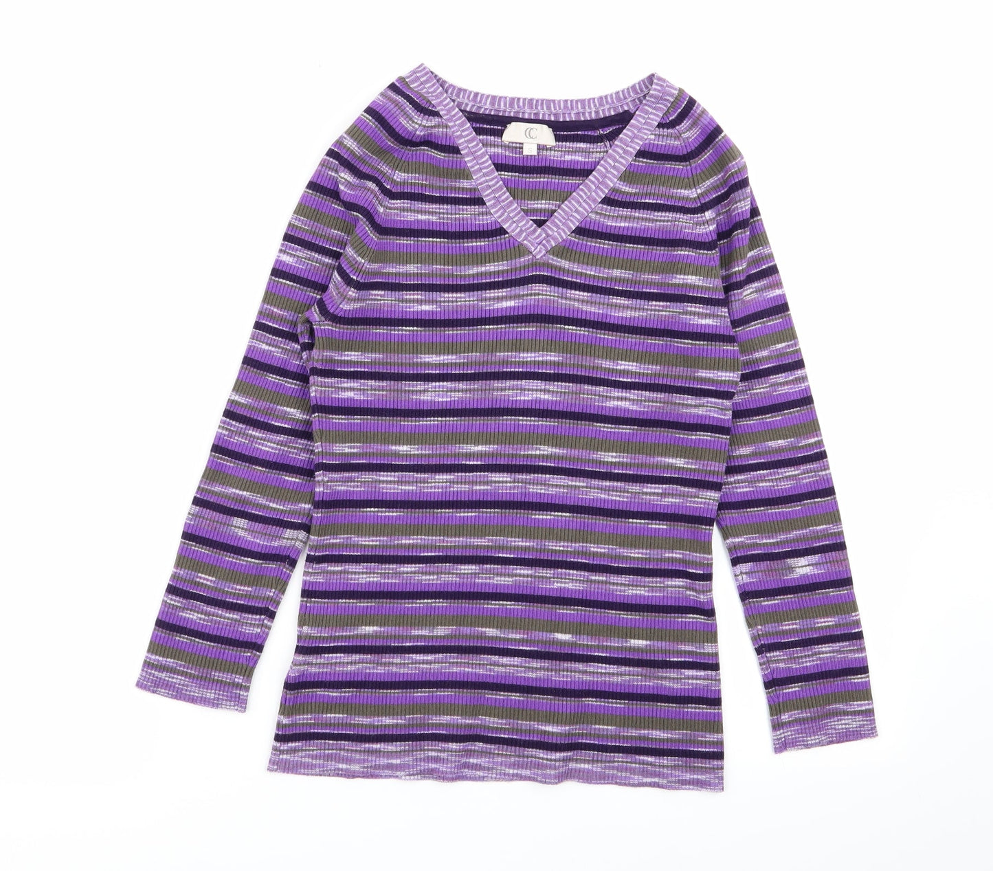 CC Womens Multicoloured Striped  Pullover Jumper Size S