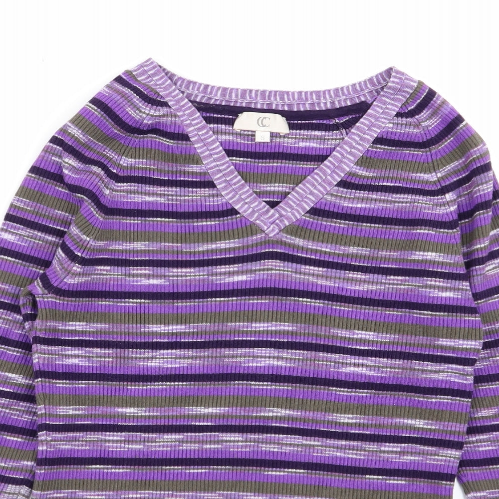 CC Womens Multicoloured Striped  Pullover Jumper Size S