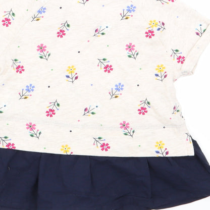 Gap Girls Beige Floral  Basic T-Shirt Size 2 Years