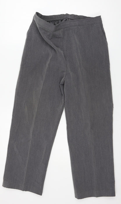 Womens UK Size 16 Preworn Regular Fit  Grey Trousers