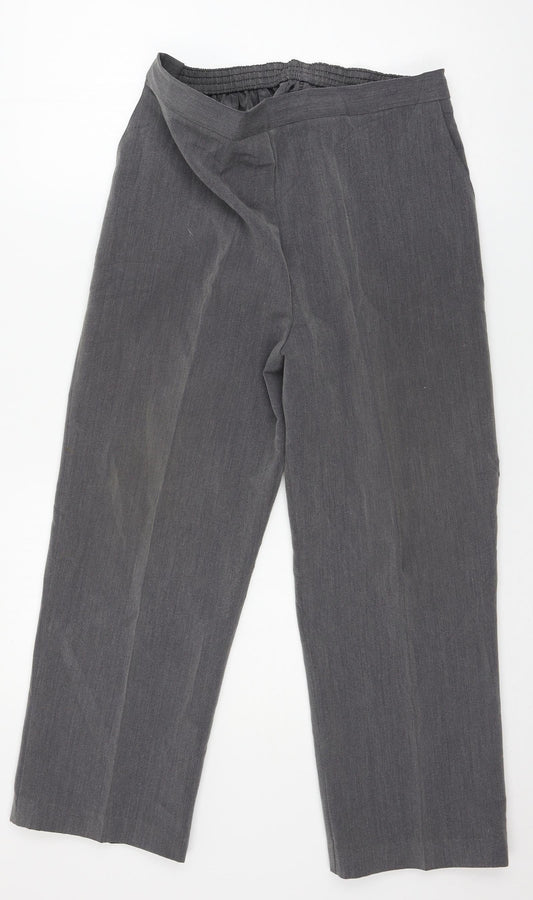 Womens UK Size 16 Preworn Regular Fit  Grey Trousers