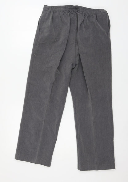 Womens UK Size 16 Preworn Regular Fit  Grey Trousers