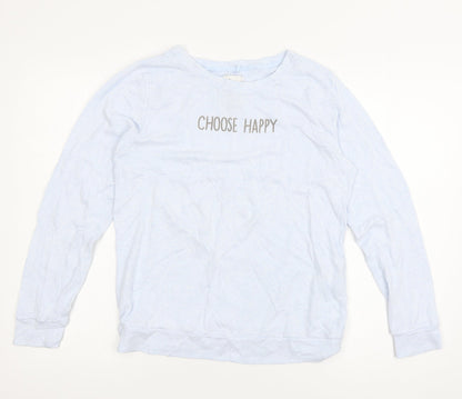 Love to lounge Womens Blue  Jersey Top Pyjama Top Size 6  - Choose Happy