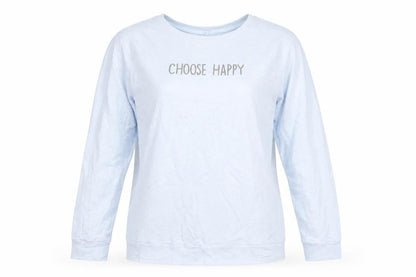Love To Lounge Womens Blue  Jersey Top Pyjama Top Size 6  - Choose Happy