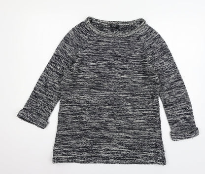 F&F Womens Blue Striped Knit Pullover Jumper Size 10