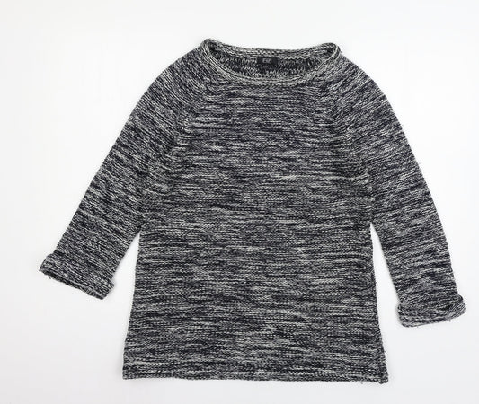 F&F Womens Blue Striped Knit Pullover Jumper Size 10