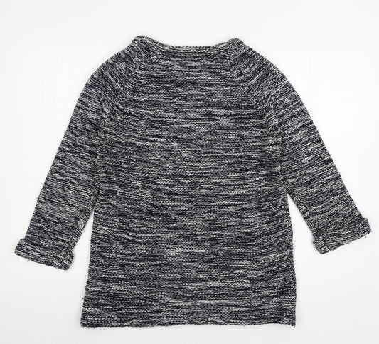 F&F Womens Blue Striped Knit Pullover Jumper Size 10