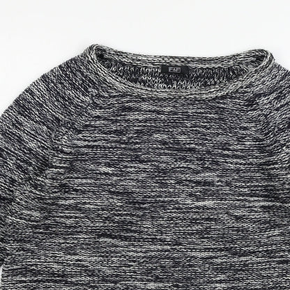 F&F Womens Blue Striped Knit Pullover Jumper Size 10