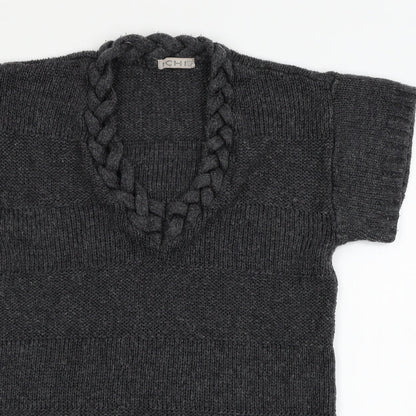 Womens UK Size S ICHI Grey Pullover Jumper