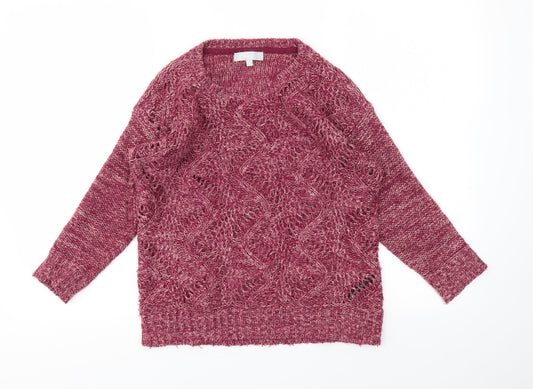 Red Hearing Womens Pink   Pullover Jumper Size 8