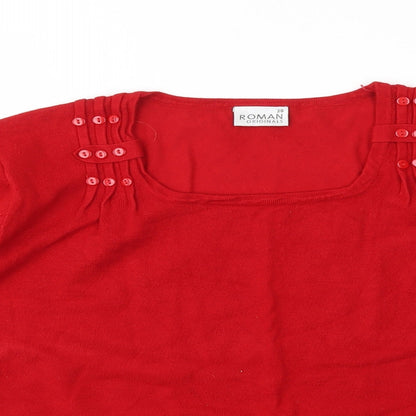 Womens UK Size 20 Roman Red Pullover Jumper