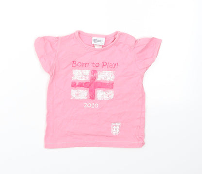 NEXT Girls Pink   Basic T-Shirt Size 12-18 Months
