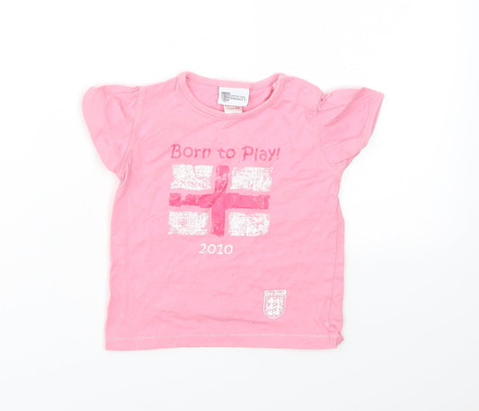 NEXT Girls Pink   Basic T-Shirt Size 12-18 Months