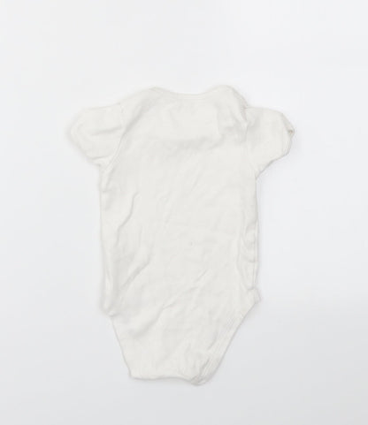 George Girls White   Babygrow One-Piece Size 12 Months