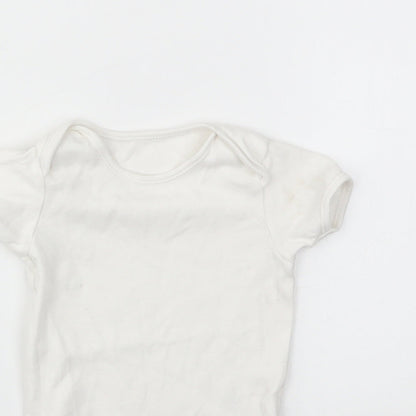 George Girls White   Babygrow One-Piece Size 12 Months