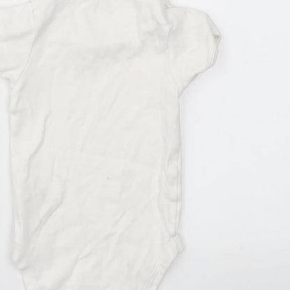 George Girls White   Babygrow One-Piece Size 12 Months