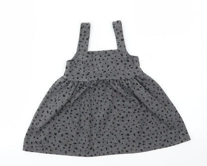 George Girls Grey Animal Print  Fit & Flare  Size 12-18 Months
